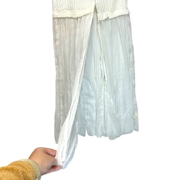 Free People Twice As Nice Maxi Top NWT Women's Sz L Ivory Boho Festival Grunge - Picture 7 of 9